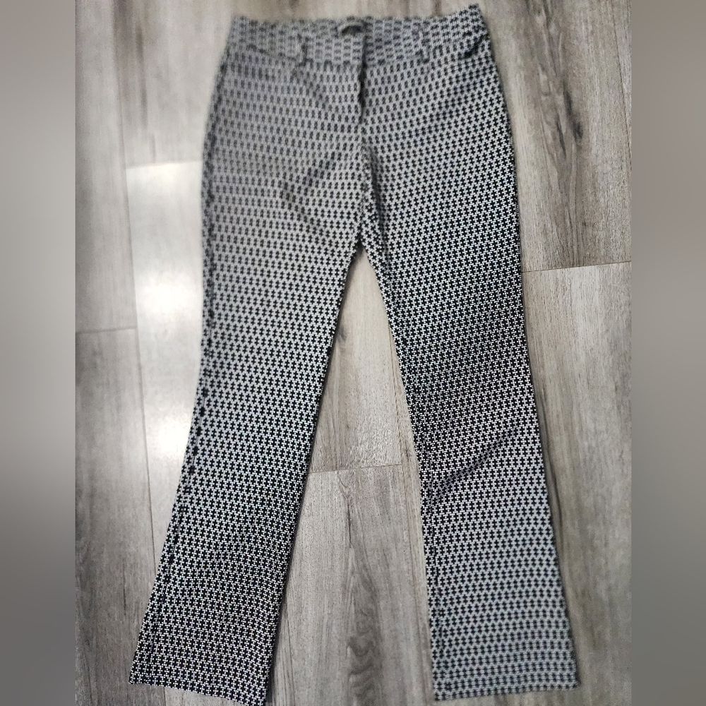 Express Columnist Trousers Slacks Black Pants Retro print Size 4